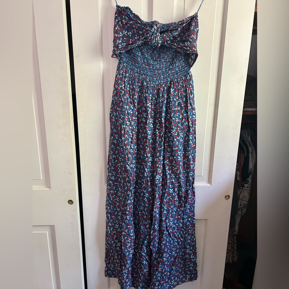 Patrons of Peace Blue Floral Jumpsuit